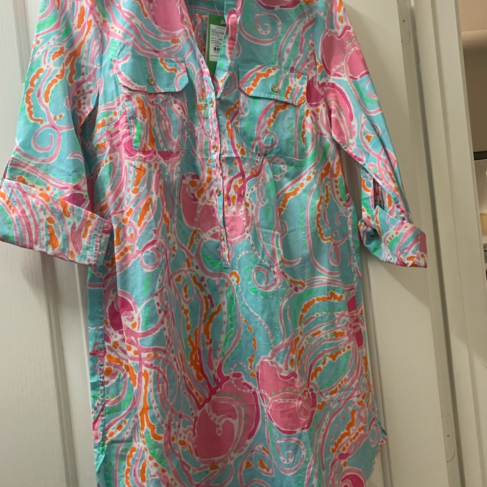 Lilly Pulitzer Pink and Blue Tunic Dress